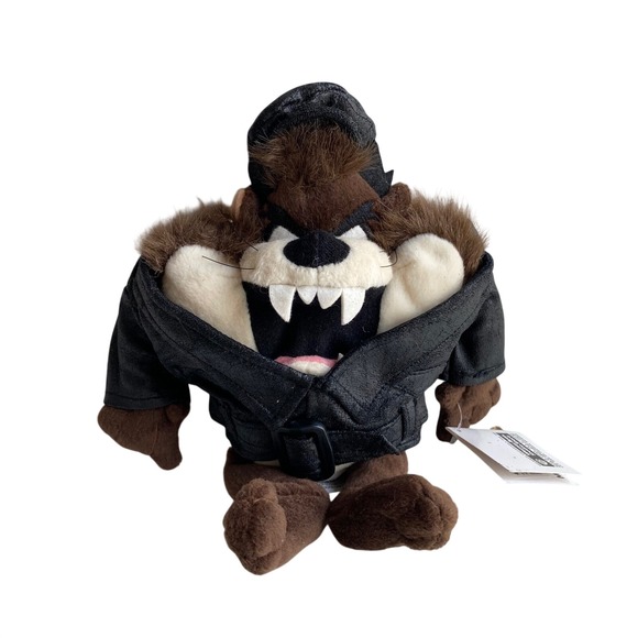Warner Bros. Other - Warner‎ Bros. Taz Biker Bean Bag Plush Looney Tunes Tasmanian Devil 8"